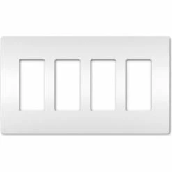Legrand® Radiant® Four Gang Screwless Wall Plate, White