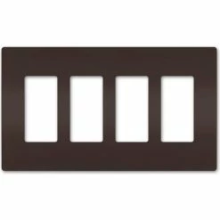 Legrand® Radiant® Four Gang Screwless Wall Plate, Brown