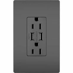 Legrand® Duplex USB 3.1 Outlet, 15A, Black