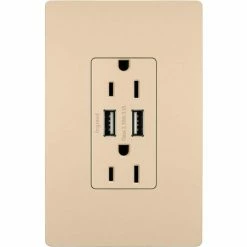 Legrand® Duplex USB 3.1 Outlet, 15A, Ivory
