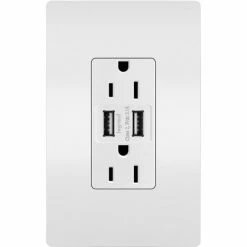 Legrand® Radiant® USB Outlet, 15A, White