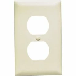 Legrand® Trademaster® Duplex Receptacle Openings Wall Plate W/ One Gang, Light Almond - Pkg Qty 25