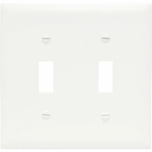 Legrand® Trademaster® Toggle Switch Openings Wall Plate W/ Two Gangs, White - Pkg Qty 20 3 Legrand® Trademaster® Toggle Switch Openings Wall Plate W/ Two Gangs, White - Pkg Qty 20