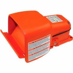 Linemaster 511-B4O Hercules Anti-Trip Foot Switch W/Oversized Shield, Momentary, Cast Iron/Aluminum