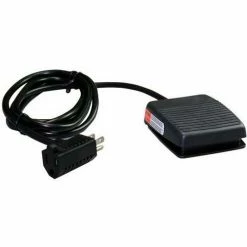 Linemaster 971-DC3J Aquiline Foot Switch W/8' Cord & 3 Prog Plug, Maintained, Dark Gray, Plastic