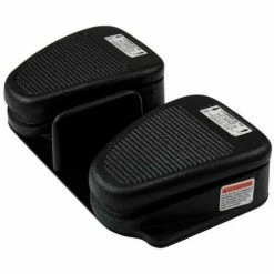 Linemaster Twin 632-S Clipper Twin Foot Switch, Momentary, Black, Cast Iron