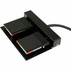 Linemaster Twin T-91-SC48 Treadlite II Twin Foot Switch W/Wiring Channel & 8' Cord, Momentary, Steel