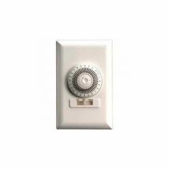 NSI Industries NSI TORK® 701B 24 Hour Wall Switch Timer, 20A, 125V, White, SPST, 30 Minute Tabs, Single Gang